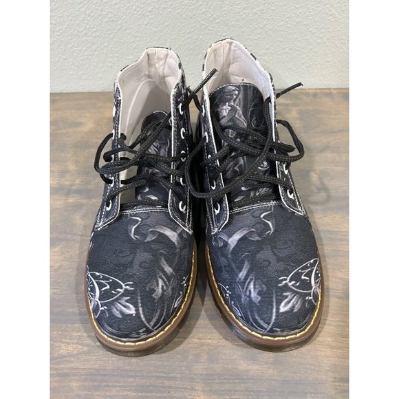 NEW First Dance Skull Print Boots Size 40 EU 7 US Unisex Gothic - Picture 3 of 7